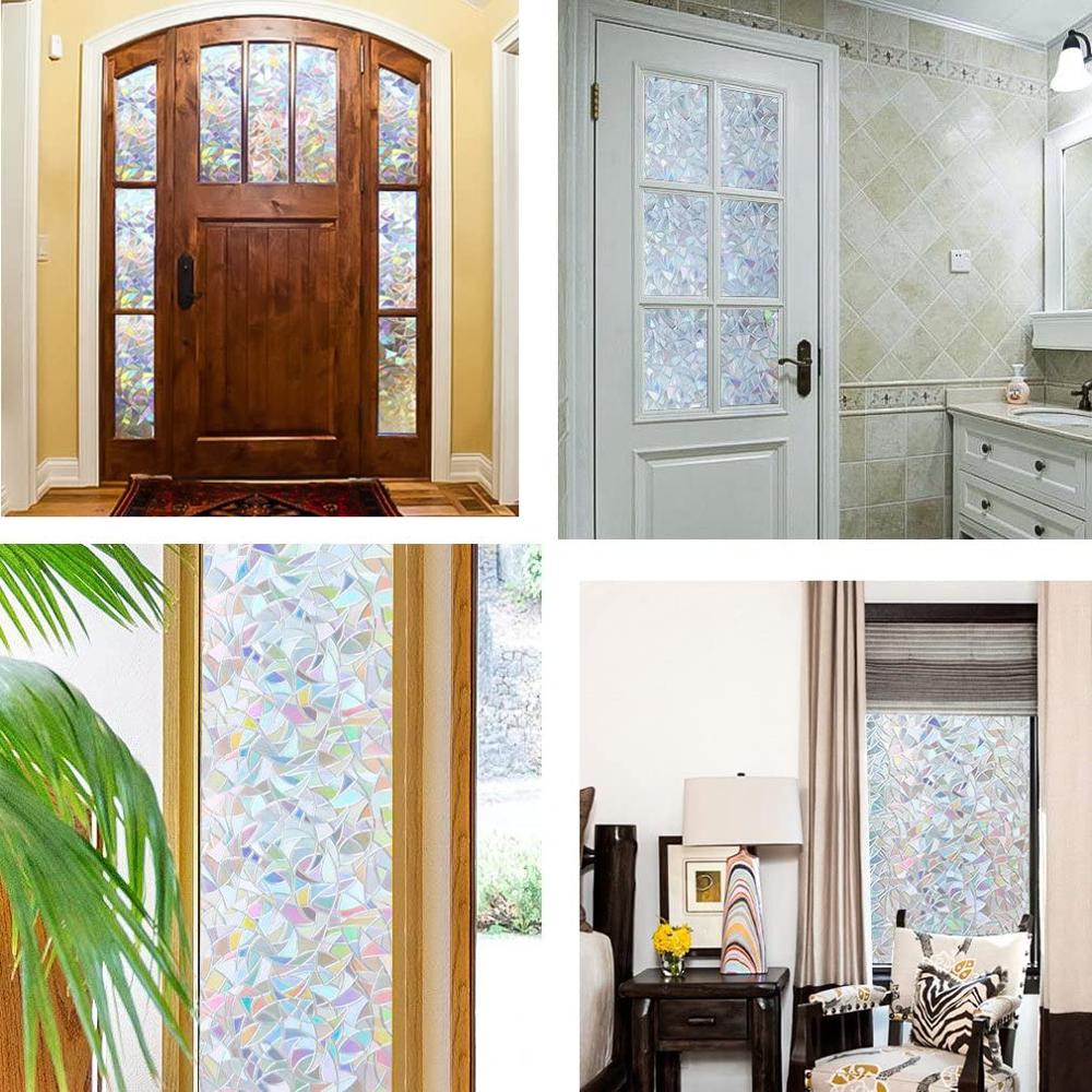 3D Rainbow Window Film for Privacy and UV Protection