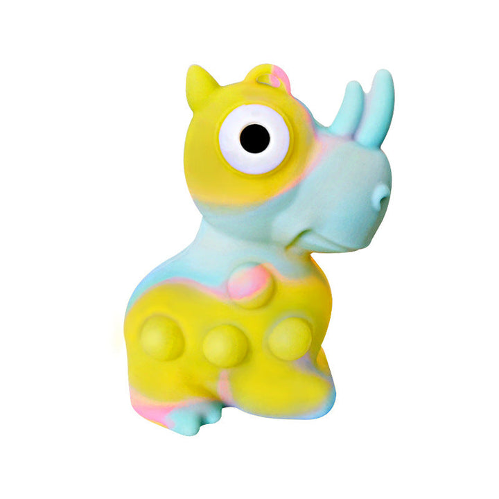 Rhino Sensory Toy for Tactile Pressing & Quiet Play