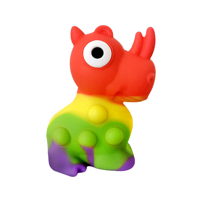 Rhino Sensory Toy for Tactile Pressing & Quiet Play