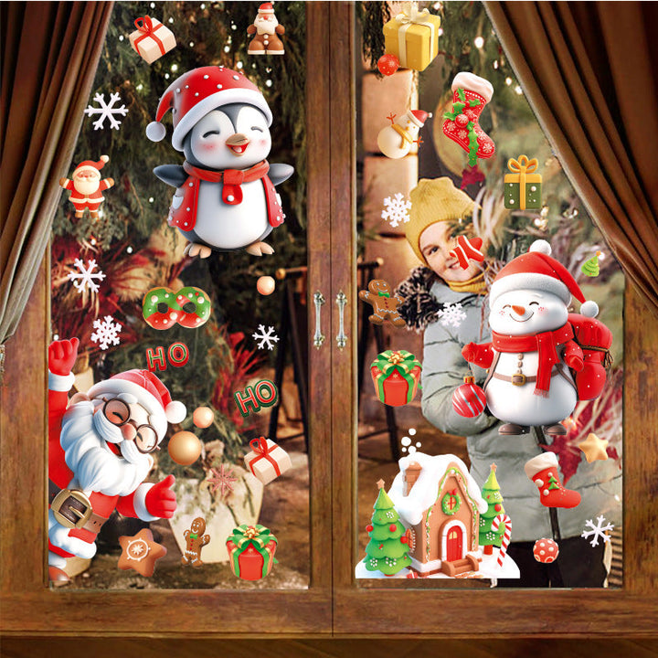 Christmas Window Stickers for Festive 3D Displays at Home