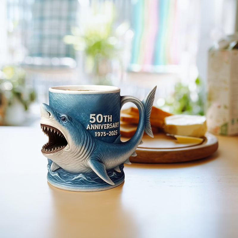 3D Shark Mug: JAWS 50th Anniversary Collector Gift