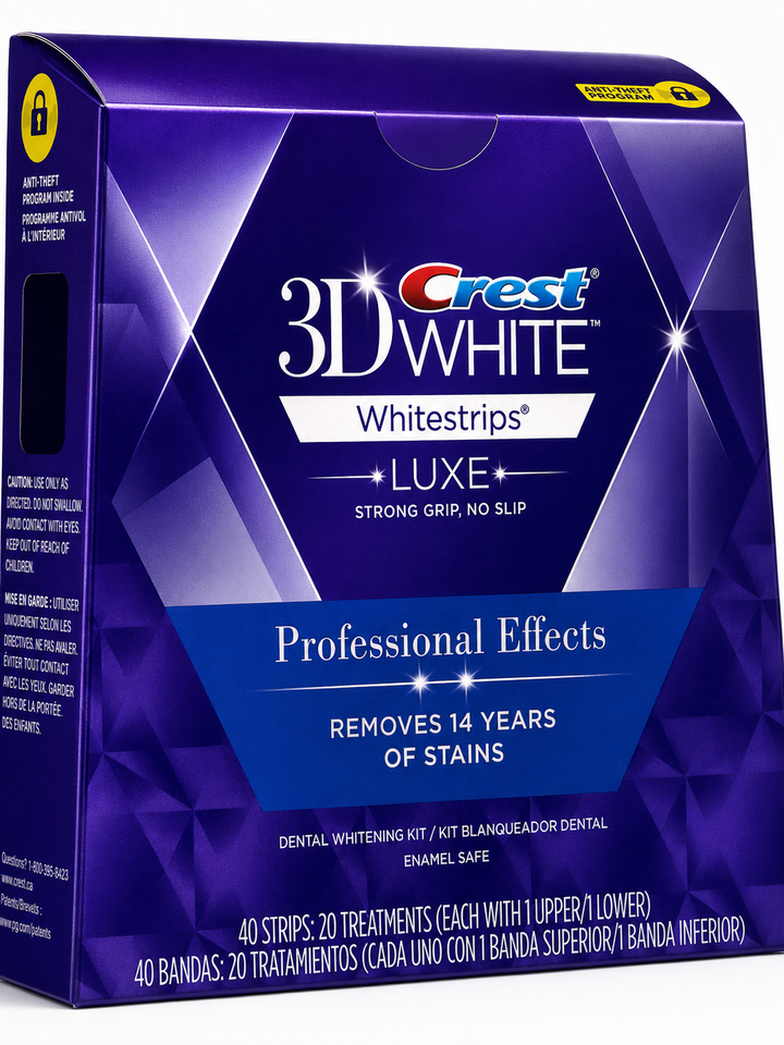 3D White Professional Teeth Whitening Strips — 20 Pairs