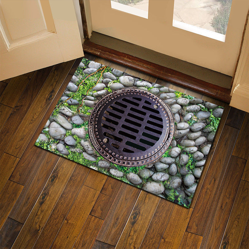 3D Illusion Floor Mat for Playful Entryway Decor