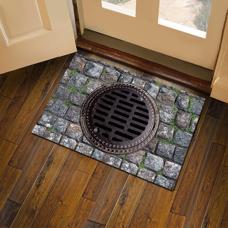 3D Illusion Floor Mat for Playful Entryway Decor