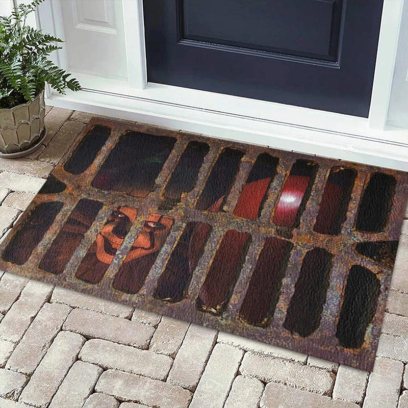 3D Illusion Floor Mat for Playful Entryway Decor