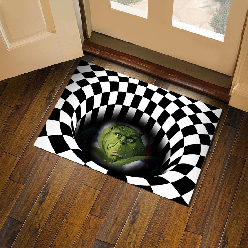 3D Illusion Floor Mat for Playful Entryway Decor