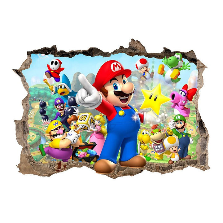 3D Wall Sticker: Mario-Themed Bedroom Makeover Decor