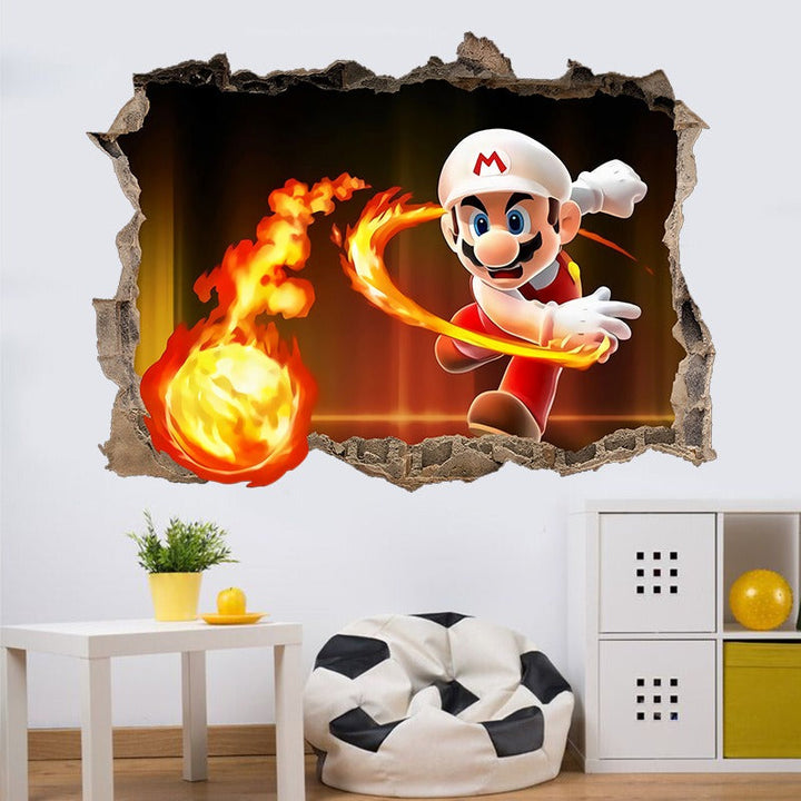 3D Wall Sticker: Mario-Themed Bedroom Makeover Decor