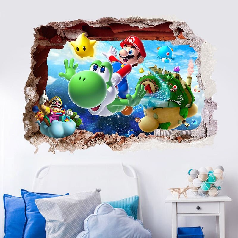 3D Wall Sticker: Mario-Themed Bedroom Makeover Decor