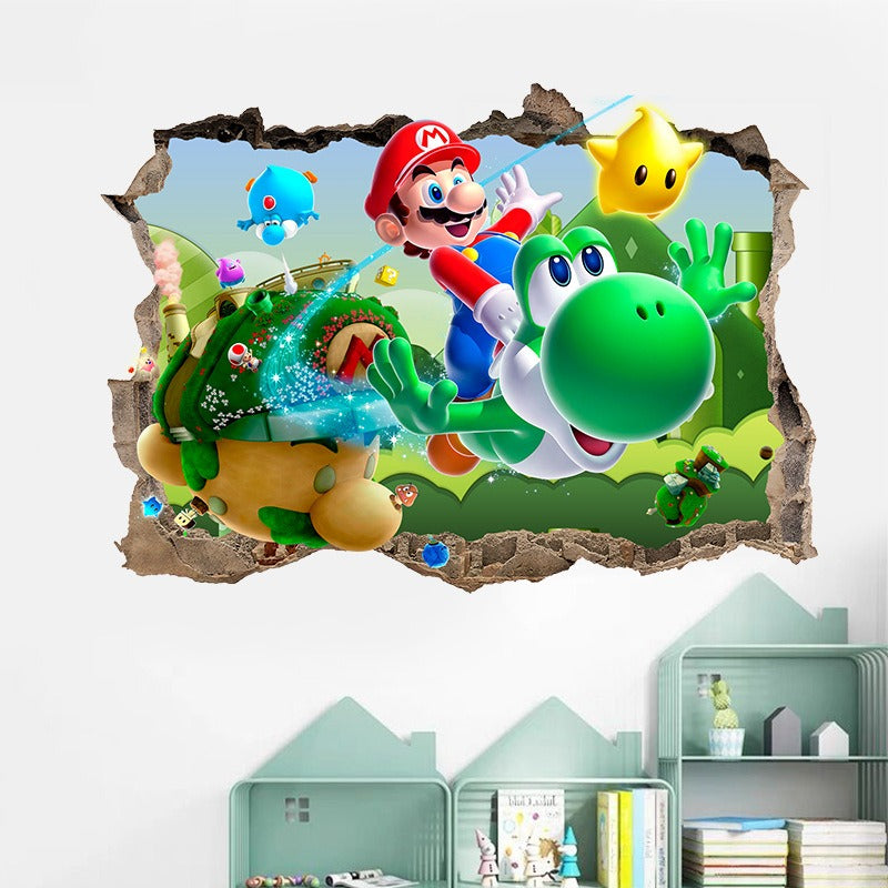 3D Wall Sticker: Mario-Themed Bedroom Makeover Decor