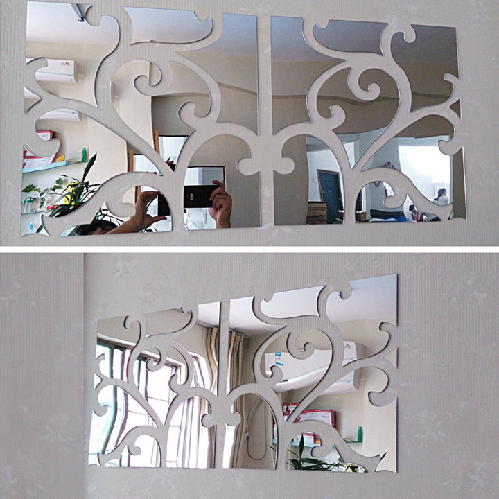 3D Acrylic Wall Mirror for a Luxe Ornamental Feature