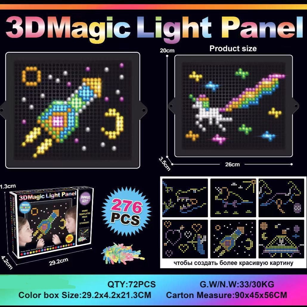 Pixel Art Light Panel Toy for Screen-Free Creativity