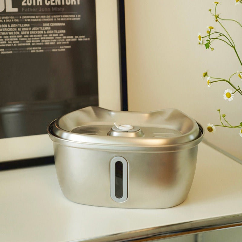 3L Stainless Steel Pet Water Fountain for Fresher Water