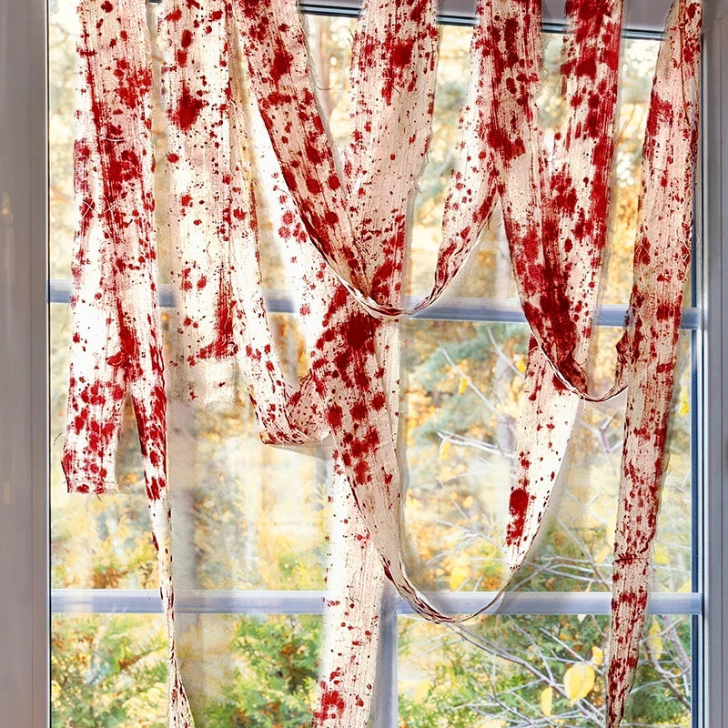 Bloody Halloween Gauze Cloth for Haunted House Decor