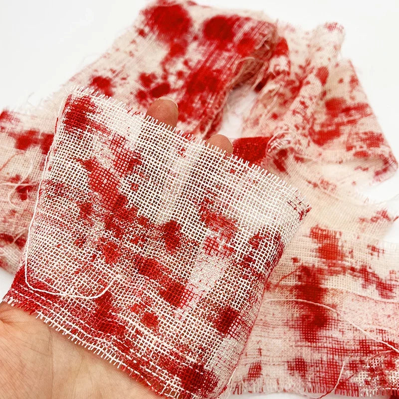 Bloody Halloween Gauze Cloth for Haunted House Decor