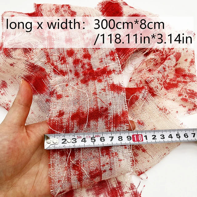 Bloody Halloween Gauze Cloth for Haunted House Decor