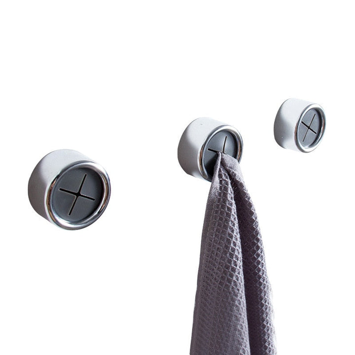 Adhesive Towel Hooks with Rounded Anti-Collision Design
