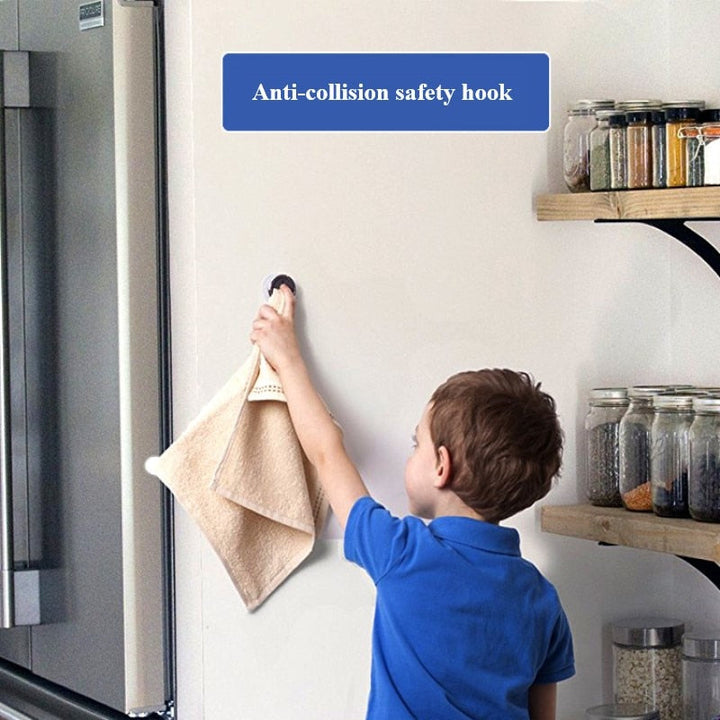 Adhesive Towel Hooks with Rounded Anti-Collision Design