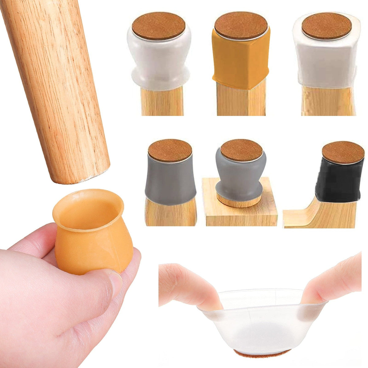 Silicone Furniture Leg Covers for Scratch-Free Floors