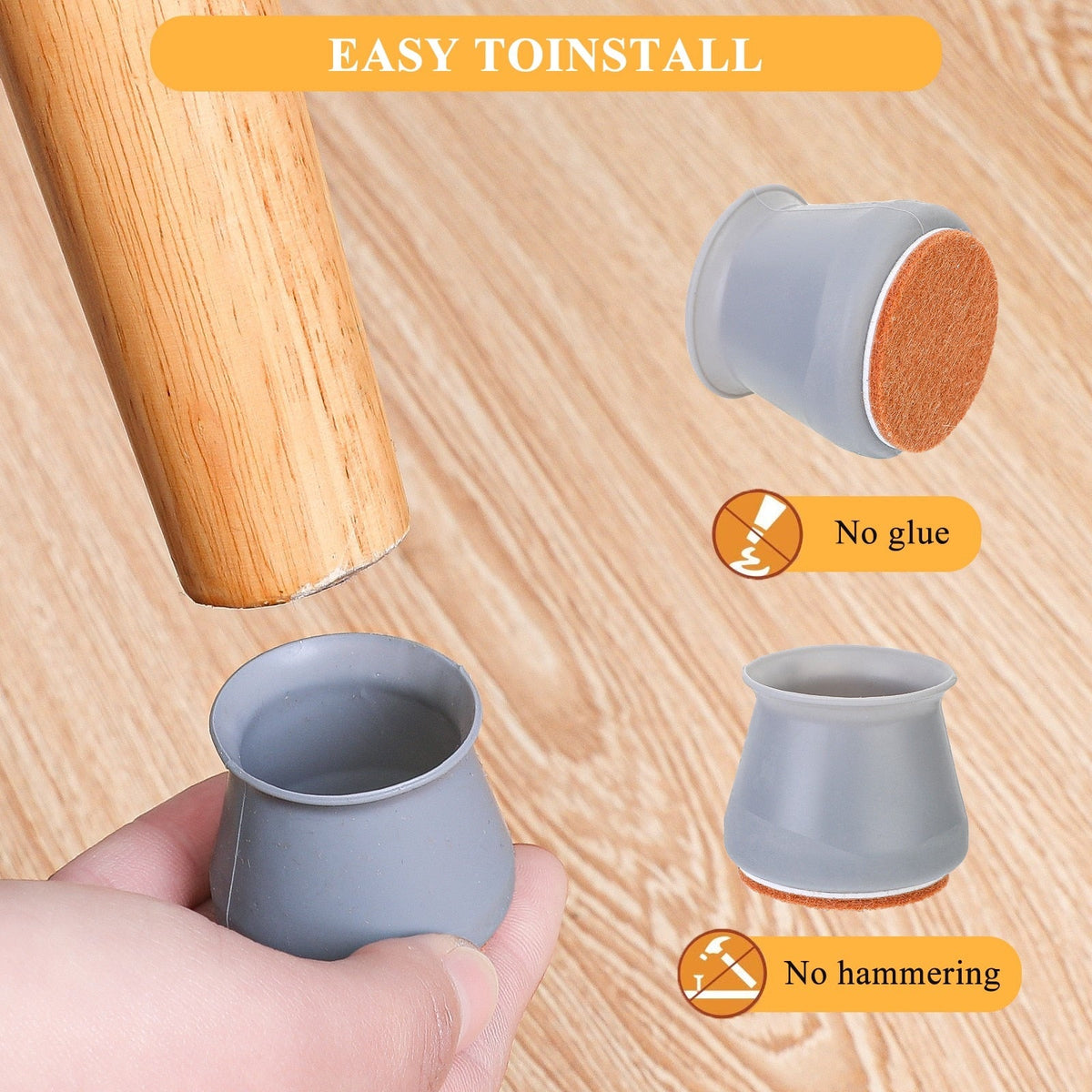 Silicone Furniture Leg Covers for Scratch-Free Floors
