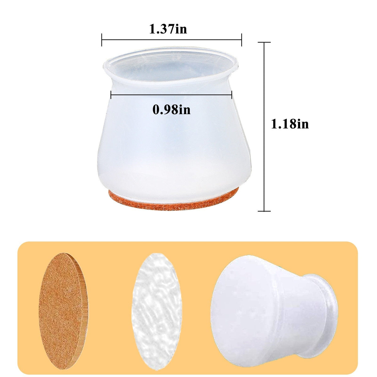 Silicone Furniture Leg Covers for Scratch-Free Floors