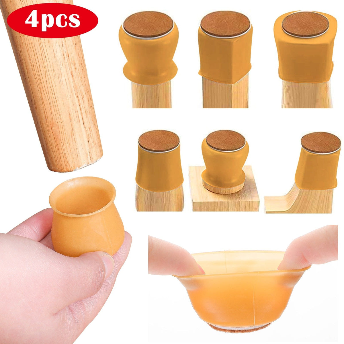 Silicone Furniture Leg Covers for Scratch-Free Floors