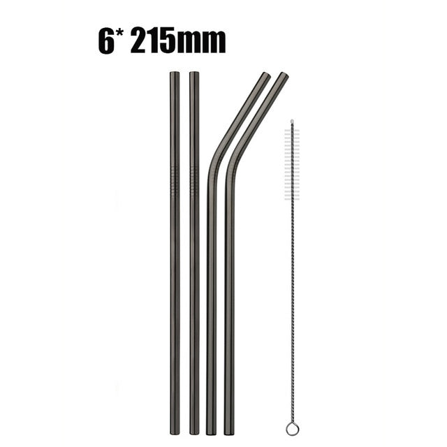 Reusable Metal Straws with Cleaner Brush for 20oz Tumblers