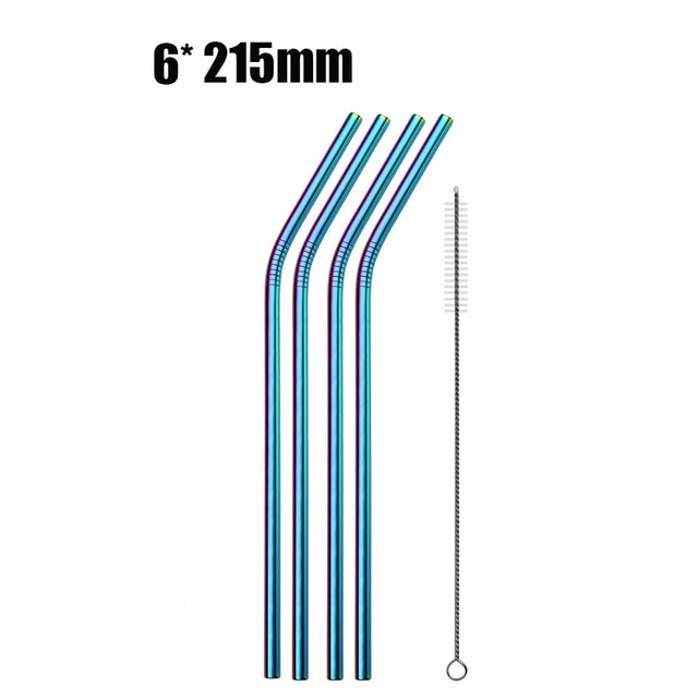 Reusable Metal Straws with Cleaner Brush for 20oz Tumblers