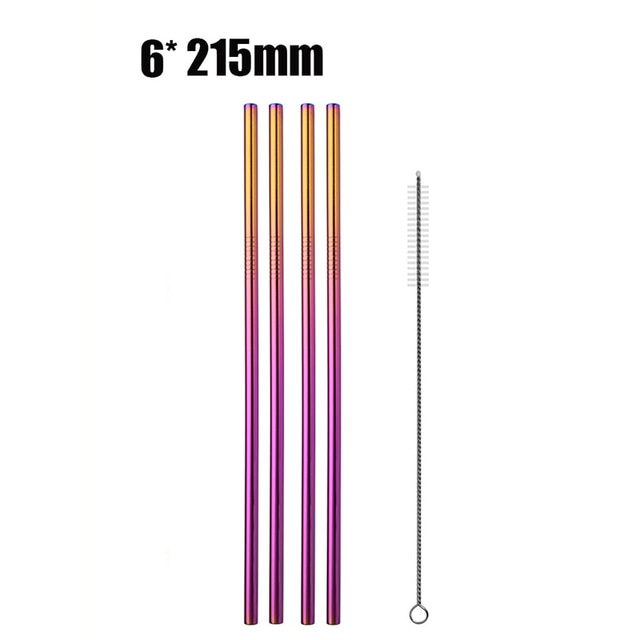 Reusable Metal Straws with Cleaner Brush for 20oz Tumblers