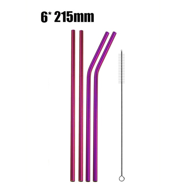 Reusable Metal Straws with Cleaner Brush for 20oz Tumblers