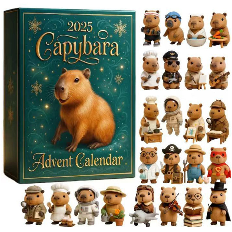 Capybara Advent Calendar for Christmas Countdown Gift