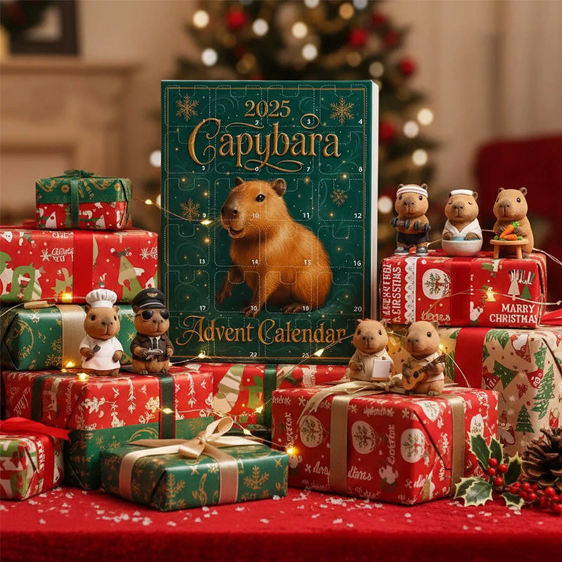 Capybara Advent Calendar for Christmas Countdown Gift