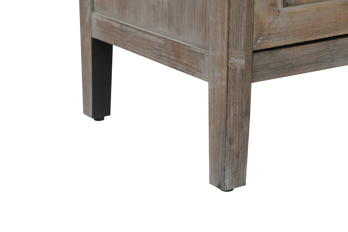 Farmhouse Wood Sideboard with X-Lattice Doors for Storage