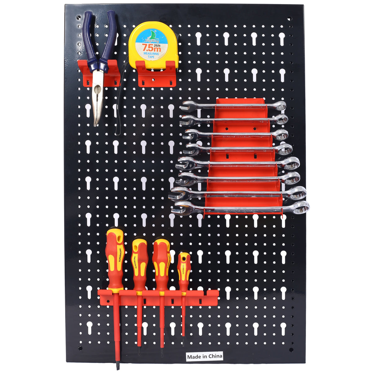 Metal Garage Pegboard Tool Rack, 4 ft Wall Organizer