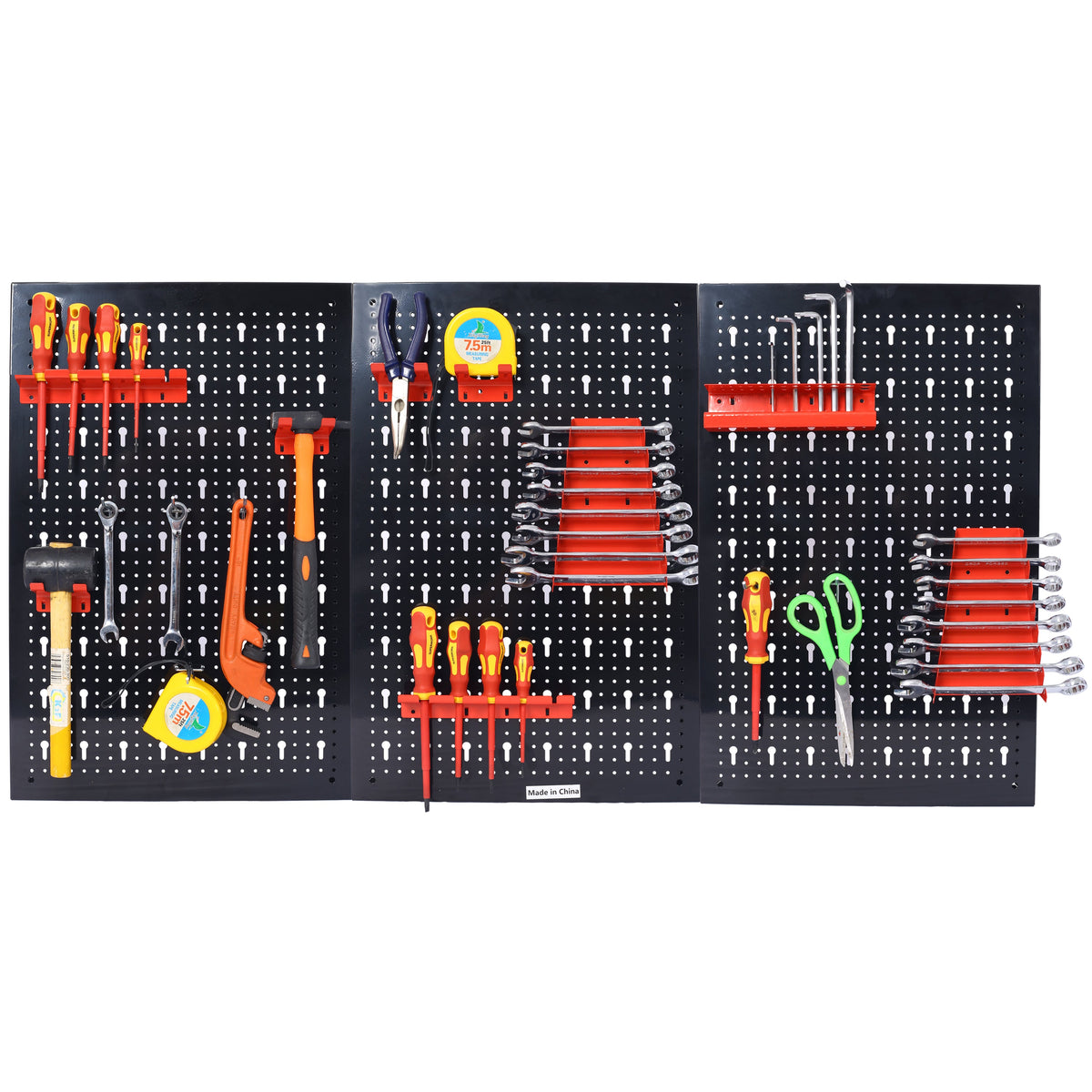 Metal Garage Pegboard Tool Rack, 4 ft Wall Organizer