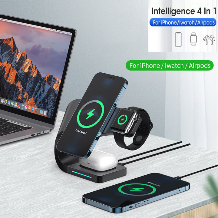 4-in-1 Magnetic Wireless Charger for iPhone & Watch