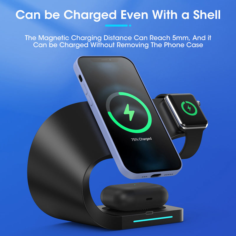 4-in-1 Magnetic Wireless Charger for iPhone & Watch