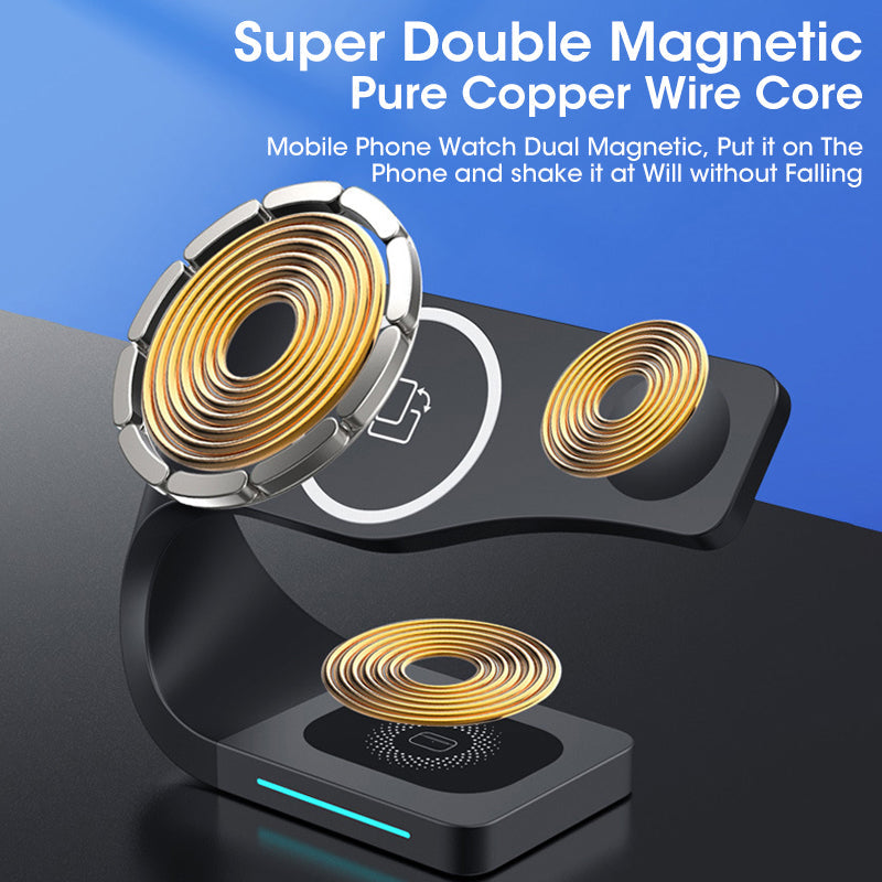 4-in-1 Magnetic Wireless Charger for iPhone & Watch