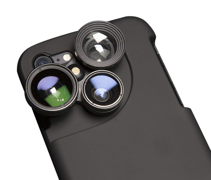 iPhone Lens Case with Fisheye, Wide Angle & Macro Lenses