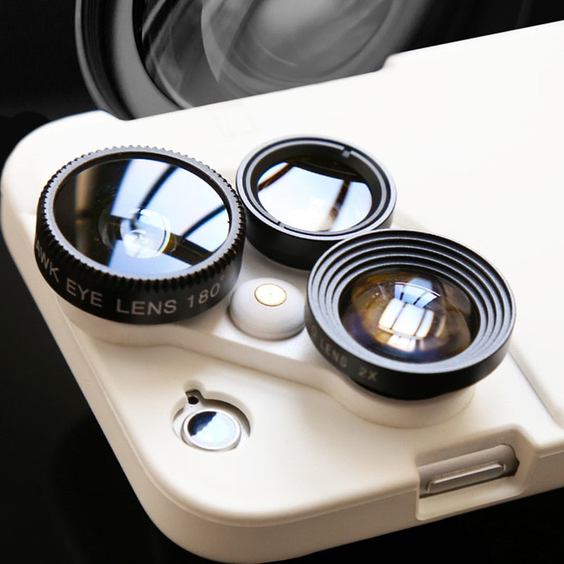 iPhone Lens Case with Fisheye, Wide Angle & Macro Lenses
