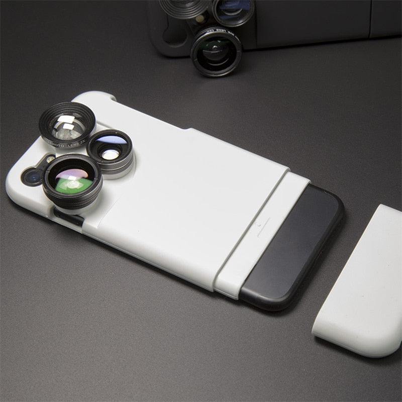 iPhone Lens Case with Fisheye, Wide Angle & Macro Lenses