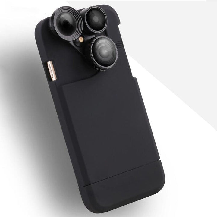 Phone Case with Built-In Camera Lenses for iPhone 7 Plus