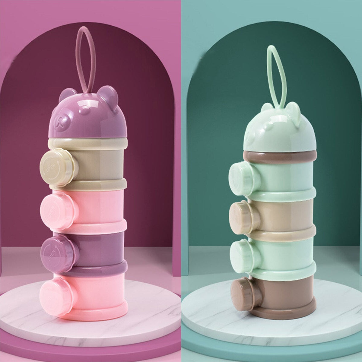 Baby Formula Dispenser: 4-Layer Portable Storage Box