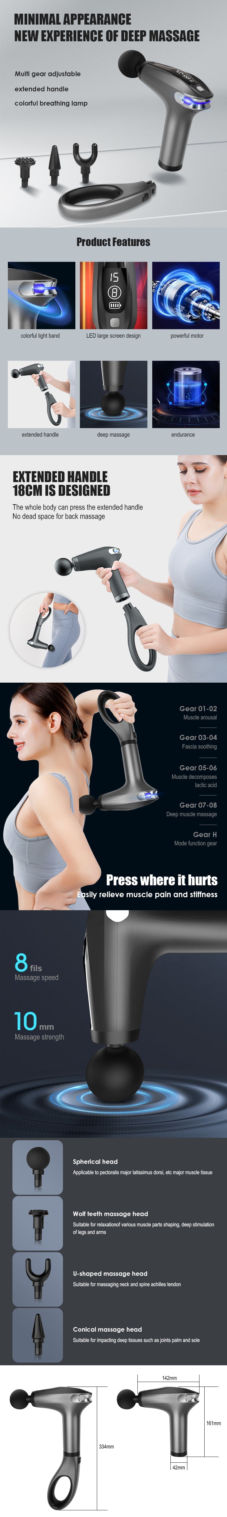 Percussion Massage Gun for Back and Shoulder Relief