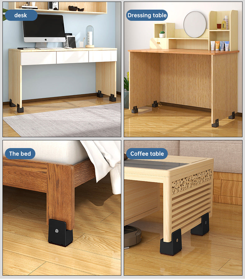 Adjustable Furniture Leg Risers for Extra Clearance