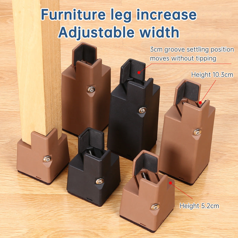 Adjustable Furniture Leg Risers for Extra Clearance