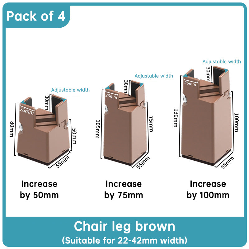 Adjustable Furniture Leg Risers for Extra Clearance