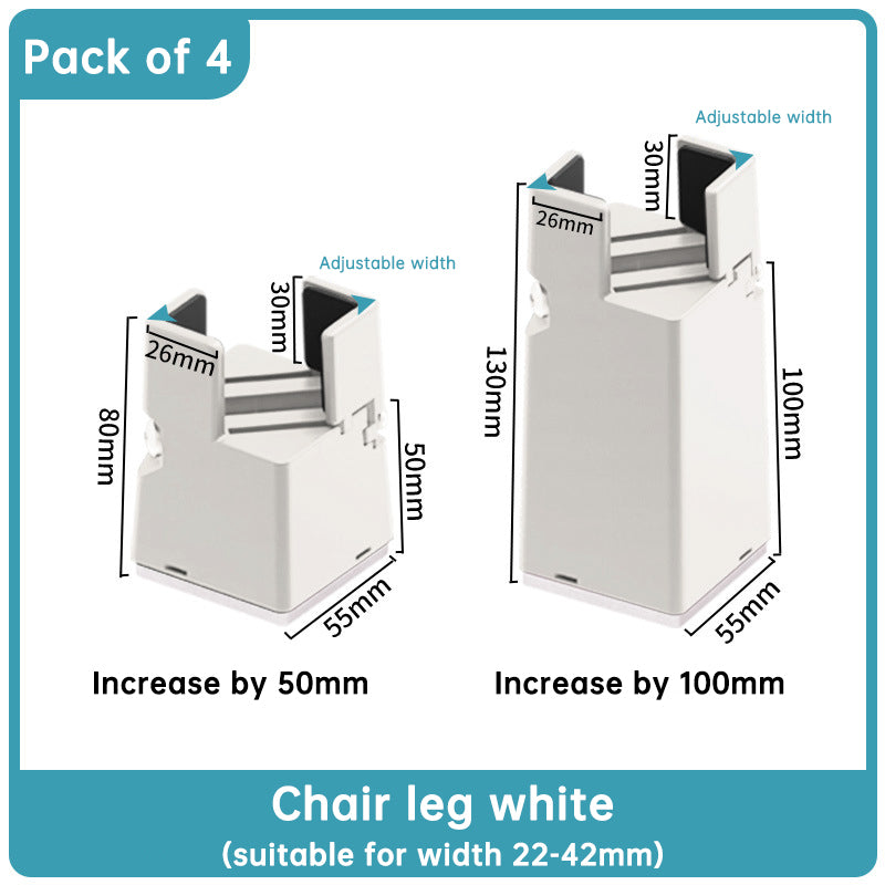 Adjustable Furniture Leg Risers for Extra Clearance