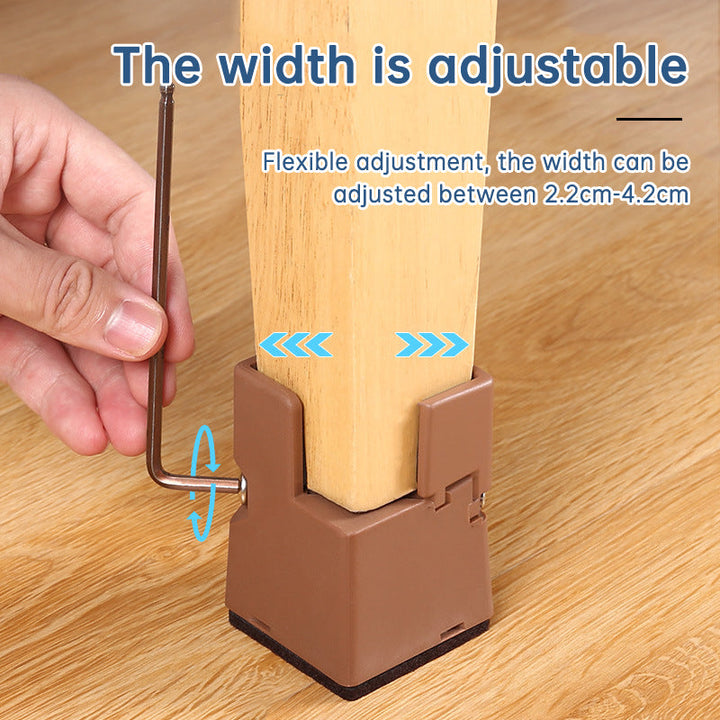 Adjustable Furniture Leg Risers for Extra Clearance