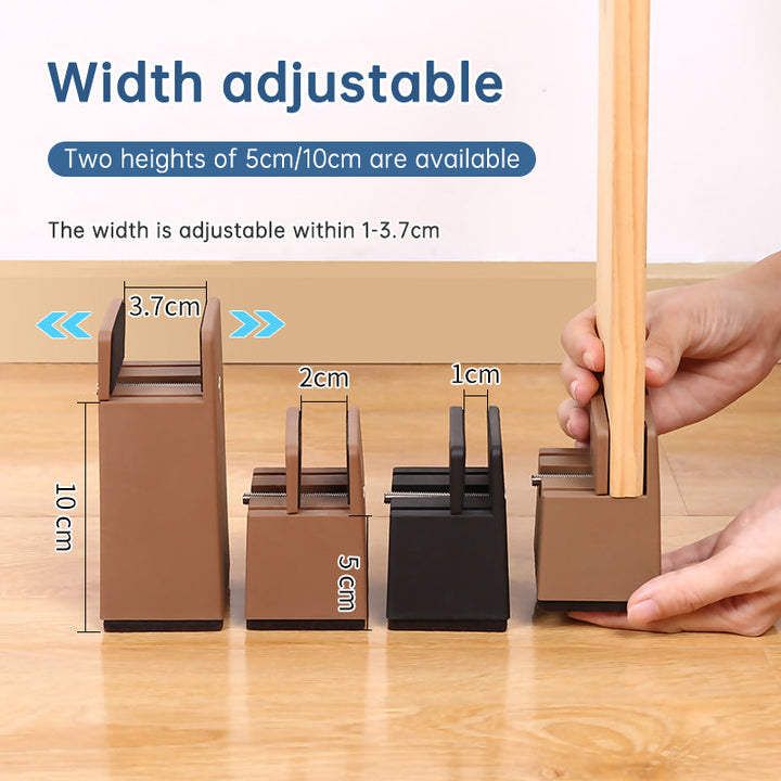 Adjustable Furniture Leg Risers for Extra Clearance